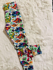 READY MADE multi dinos leggings 2-3 years